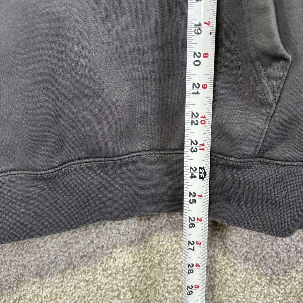 Nike Hoodie Mens Medium Gray Pullover Fleece Swoosh Logo Sweatshirt Casual - Picture 6 of 7